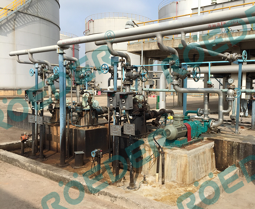 煉油廠采用凸輪轉子泵處理收集池含油污水